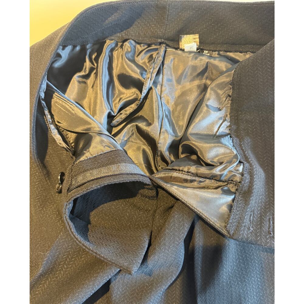 Nordstrom Black Slacks Fully Lined Flair Leg Textured Sz 8P - Picture 4 of 6